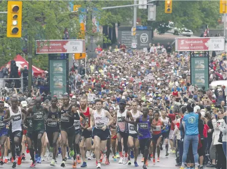  ?? PATRICK DOYLE, FILE ?? There will be no Ottawa Race Weekend in 2020, but organizers are planning a “virtual” race for competitor­s to map out their own courses, wear virtual bib numbers and record their race times on a web portal for comparison.