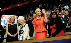  ?? Photograph: New York Daily News Archive/NY Daily News via Getty Images ?? Cindy McCain at the Republican National Convention in 2008.