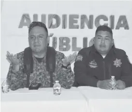  ?? CORTESÍA ?? Policía Estatal brinda audiencia pública en Mineral del Monte.