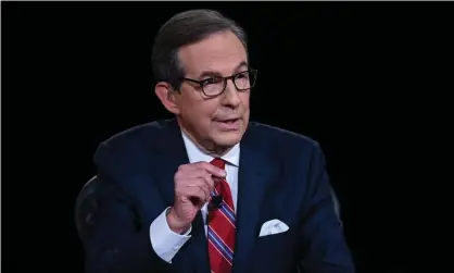  ?? Photograph: Olivier Douliery/AFP/Getty Images ?? Fox News anchor Chris Wallace directs the first presidenti­al debate, in Cleveland, Ohio, on 29 September 2020. He left Fox News in December 2021.