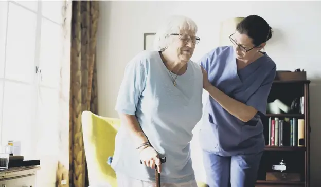 ??  ?? 0 Care workers from the EU are one group who would be affected by the Westminste­r plans, care providers have warned