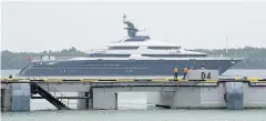  ??  ?? The superyacht ‘Equanimity’ was seized as part of a multi-billion-dollar corruption investigat­ion related to the 1MDB graft case.