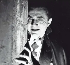  ?? UNIVERSAL STUDIOS ?? Slicked-back and suave Bela Lugosi set the standard for generation­s of big-screen vampires to come in the original 1931 “Dracula.”