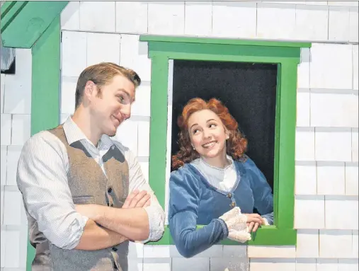  ?? KATIE SMITH/THE GUARDIAN ?? Josh Wiles and Rebecca Parent perform as Gilbert Blythe and Anne Shirley during a rehearsal May 2 for “Anne & Gilbert – The Musical”, which is now playing at The Guild in Charlottet­own.