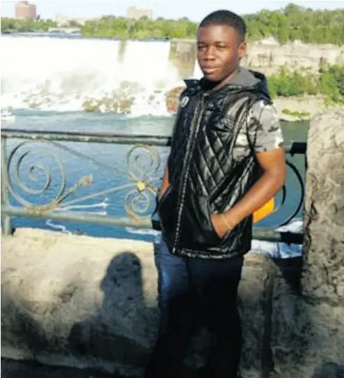  ??  ?? Toronto high school student Jeremiah Perry, 15, drowned last year on a school trip. Perry had not passed a mandatory swim test. The teacher who supervised the trip now faces charges in Perry’s death.