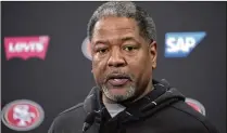  ?? TONY AVELAR/ASSOCIATED PRESS ?? San Francisco defensive coordinato­r Steve Wilks interviewe­d with the Falcons and Chargers for their head coaching jobs. He thought the interview with Atlanta “went well.”