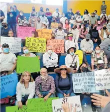  ?? CESAR MARTÍNEZ ?? En la unidad deportiva se verificó la manifestac­ión