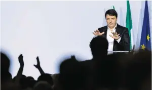  ?? BILD: SN/AP ?? Matteo Renzi nimmt eine Spaltung der Partei hin.
