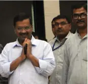  ?? — Biplab Banerjee ?? Delhi chief minister Arvind Kejriwal during a book launch at Constituti­on Club in New Delhi on Sunday.