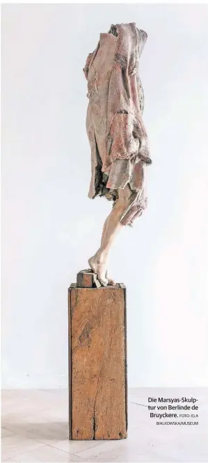  ?? FOTO: ELA BIALKOWSKA/MUSEUM ?? Die Marsyas-Skulptur von Berlinde de Bruyckere.