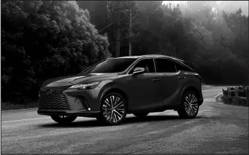  ?? COURTESY OF LEXUS VIA ASSOCIATED PRESS ?? A hybrid version of the RX, the Lexus 350h, gets up to an Epa-estimated 36 mpg combined with no compromise­s in overall luxury.