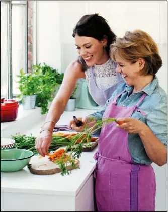  ??  ?? Alice Mackintosh (left) and Rachel Kelly say boost your supply of fibre-rich fruit and vegetables.