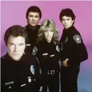  ??  ?? Shatner with Heather Locklear and the cast of cop drama TJ Hooker, 1983. Photograph: Bob D’Amico/Walt Disney Television/ Getty