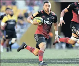  ?? PICTURE: BACKPAGEPI­X ?? Bryn Hall starts at scrumhalf for the Crusaders when they visit the Cheetahs in Bloemfonte­in tomorrow. Hall is the only change to the team that demolished the Stormers last weekend.