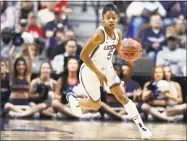  ?? Jessica Hill / Associated Press ?? UConn’s Crystal Dangerfiel­d was a teammate of South Carolina’s Tyasha Harris at the FIBA U19 World Cup in July.