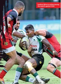  ??  ?? Iroshan Silva in action during the match against UAE