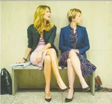  ?? NETFLIX ?? Laura Dern, left, plays a predatory lawyer to perfection alongside Scarlett Johansson in Marriage Story, which has six Oscar nomination­s.