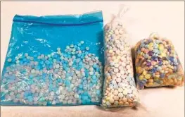  ?? Pasadena Police Department ?? “NO CHILD should be dying from an opioid,” says Julie Gaither, a professor at Yale. Above, candy-colored fentanyl pills seized by Pasadena authoritie­s in 2022.