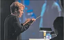  ?? PATRICK GIPSON/RAVINIA FESTIVAL ?? Marin Alsop, Leonard Bernstein’s final and only female protege, conducts the composer’s rarely heard “Mass” at Ravinia last year.