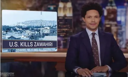  ?? Photograph: YouTube ?? Trevor Noah: ‘When you see stories about what America’s capable of, this is where you realize there’s really no excuse for the amount of domestic terrorism in America.’
