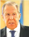  ?? (Reuters) ?? SERGEI LAVROV