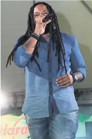  ??  ?? Ky-Mani Marley performs at the opening of Hard Rock Café in Montego Bay, St James, on Saturday night.