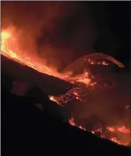  ?? U.S. GEOLOGICAL SURVEY VIA AP ?? RIGHT: In this photo provided by the U.S. Geological Survey, lava flows within the Halema’uma’u crater of the Kilauea volcano on Sunday.