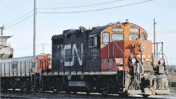  ?? GRAHAM HUGHES/ THE CANADIAN PRESS FILES ?? CN’s CFO Ghislain Houle told investors Thursday that about 30 per cent of the railway’s revenues come from the U.S., but most of those revenues would not disappear if the Trump administra­tion walked away from NAFTA. “From a Canadian National...