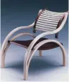  ??  ?? This Handmade Market chair is one Bruce Asbil made before his 1997 accident.