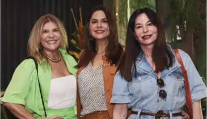  ?? ?? Cássia Abrantes, Keila Burle e Edna Tavares de Melo, em evento no Spettus Premium