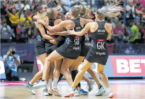  ?? Photo / AP ?? The Silver Ferns claimed a thrilling 52-51 win over Australia in the World Cup final.