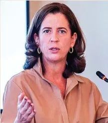  ?? ?? Alejandra Kindelán, presidenta de la Asociación Española de Banca.