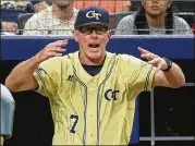  ?? CURTIS COMPTON / CCOMPTON@AJC.COM 2017 ?? Georgia Tech head coach Danny Hall experience­d the first sub-.500 season in his 30-year coaching career in 2017.