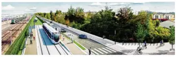  ??  ?? Le public a jusqu’à vendredi pour s’exprimer sur le tracé urbain du Tram 13 Express dans Poissy. Crédit Île-de-france Mobilités