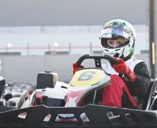  ?? Supplied ?? Janna Talal Al-Nujaiman joined competitiv­e karting races last year.