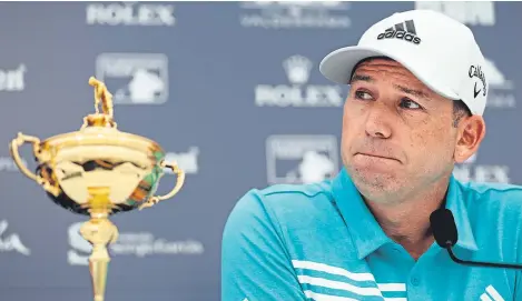  ?? Picture: Getty. ?? Sergio Garcia talks to the media ahead of the Andalucia Valderrama Masters event in Spain.