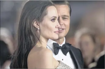  ?? Picture: Reuters ?? Angelina Jolie and husband Brad Pitt at the premiere of the movie By the Sea, in Hollywood, California, in November last year. They co-starred in the film, about a couple in a failing marriage.