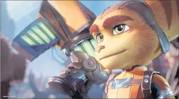  ?? SONY INTERACTIV­E ENTERTAINM­ENT ?? Ratchet lands in a dimension where Emperor Nefarious rules the galaxy in “Ratchet & Clank: Rift Apart.”