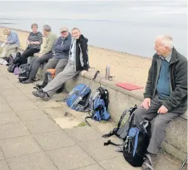  ??  ?? Time For A Break
The group stop for a well earned rest