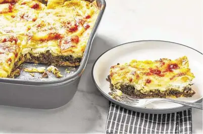  ?? Tom McCorkle / Washington Post ?? Kale and Mushroom Lasagna is nutritiona­lly enriched by adding kale or greens and mushrooms.