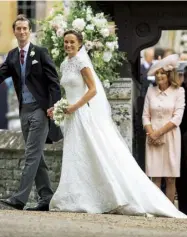  ??  ?? Pippa and James Matthews’ wedding in Berkshire, 2017