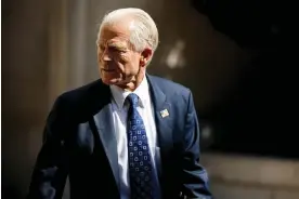  ?? ?? Former Trump White House adviser Peter Navarro leaves court in Washington DC on 31 August 2022. Photograph: Chip Somodevill­a/Getty Images
