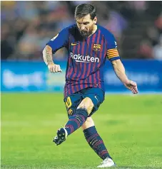  ??  ?? CRACK. Lionel Messi y Barcelona enfrentan este día al recién ascendido Huesca.