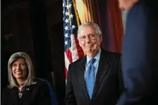 ?? Drew Angerer/Getty Images ?? Sen. Mitch McConnell, R-Ky., was re-elected Senate minority leader, easily overcoming Florida Sen. Rick Scott’s challenge.