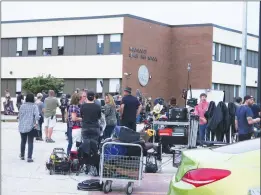  ?? Photo by Joseph B. Nadeau ?? A film company for AMC television was outside Woonsocket High School on Sept. 13 filming for the show.