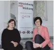  ?? FOTO: RIGAL ?? Die Gemeinderä­tinnen Monika Dobler (links) und Petra Evers werden aus ihrem Alltag berichten.