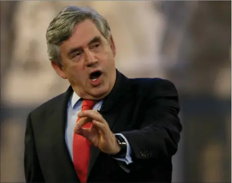  ?? Picture: Colin Mearns ?? Former Prime Minister Gordon Brown fears political divisions in Scotland are becoming ever more entrenched