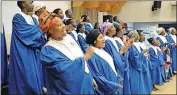  ?? ?? St Paul Anglican Church Choir: The campaign was launched at St Paul’s African House which supplied live music and catering, in addition to being highly child-friendly with fencing and play areas. It also had bright orange walls to match the campaign colour.