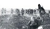  ??  ?? The 28th Infantry Regiment of the First Division, A.E.F. during an American offensive of World War I in the Battle of Cantigny, France.