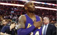  ?? ASSOCIATED PRESS FILE PHOTO ?? Tuesday marked the anniversar­y of the crash that took the lives of Kobe Bryant, his daughter Gianna and seven others.